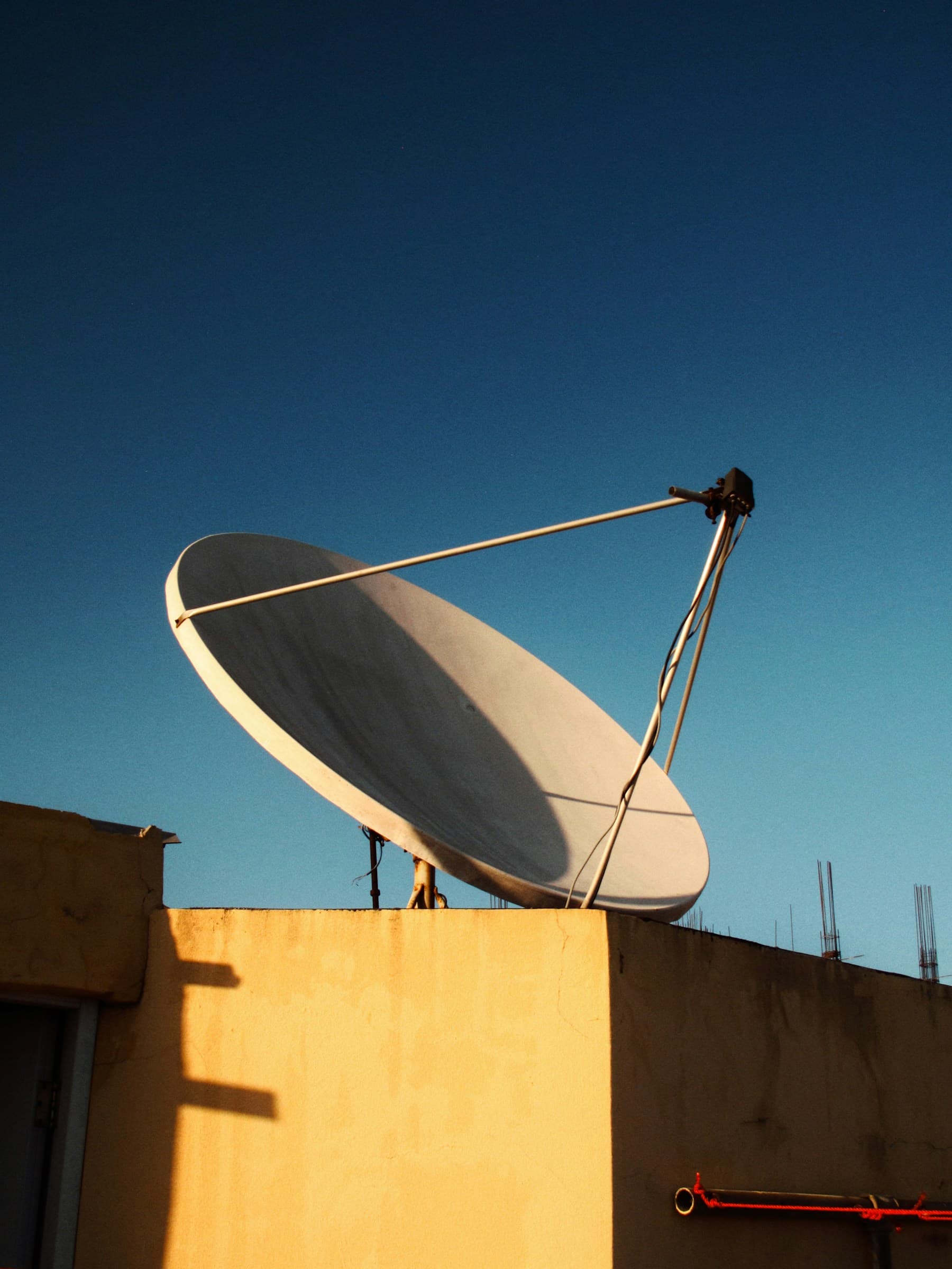 Unbranded satellite dish used for television access